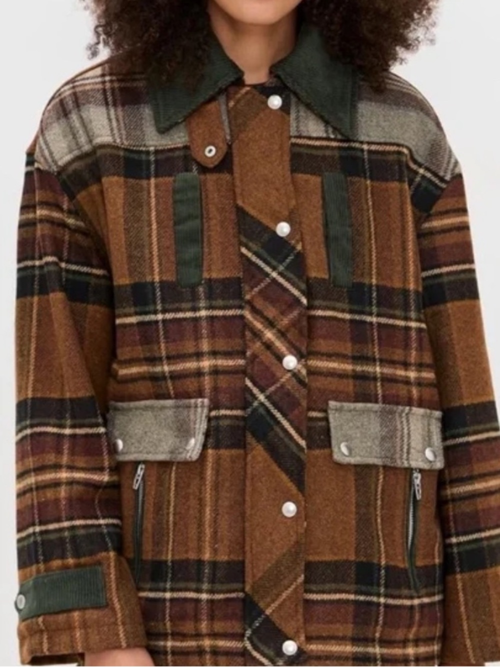 BLANKNYC Situationship Plaid Barn Field Jacket